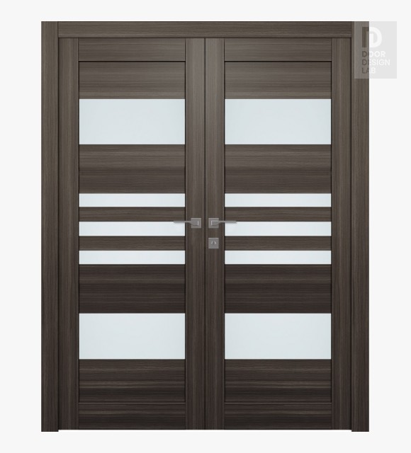 Leti Vetro Gray Oak Double doors