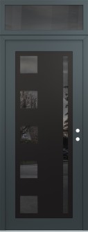 Diamond C3 36" x 96" anthracite/anthracite mirrored Glass Panel black LHI with Transom mirrored Glass