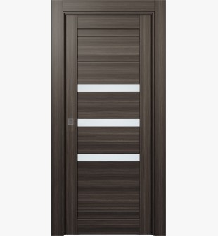 Dora Vetro Gray Oak Pocket doors