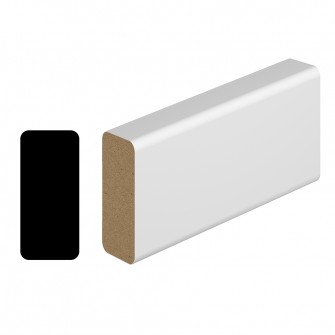 BASE MOLDING TYPE 1 X 1/2" SNOW WHITE 96"
