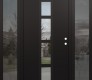 DIAMOND A10 60" X 80" BLACK/BLACK CLEAR GLASS PANEL BLACK RHI WITH 2 SIDELITES MIRRORED GLASS