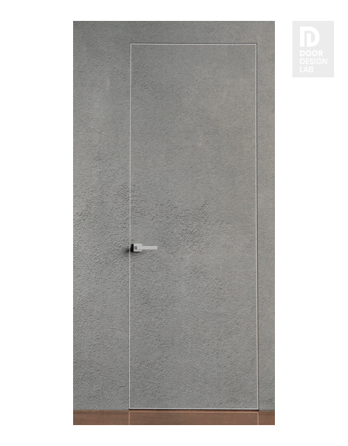Primed Door Example For Plastering In Grey Frameless