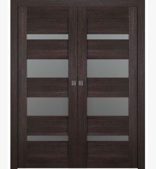 Avon 07-01 Vetro Veralinga Oak Double pocket doors