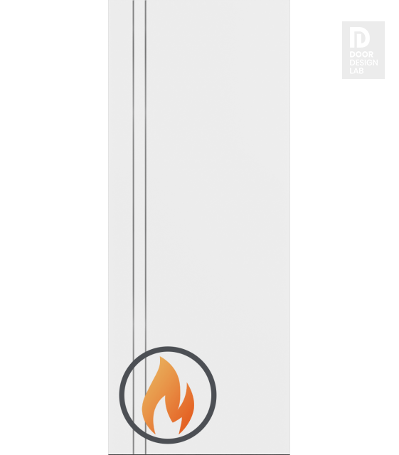 DOOR SLAB 20 MIN FIRE RATED 2V SNOW WHITE 30" X 80" X 1 3/4"