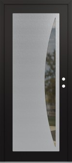 Diamond C13 36" x 80" black/black clear Glass Panel stainless steel LHI