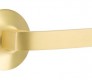 Emtek breslin door lever with modern rosette passage left hand satin brass (us4) 5107