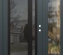 Modern Steel Front Door Diamond C15 48" x 80" anthracite/anthracite mirrored Glass Panel black LHI with Sidelite clear Glass