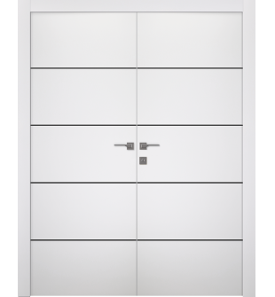 Palladio 4H Black Bianco Noble Double doors
