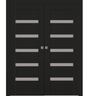 Avon 07-04 Vetro Black Matte Double pocket doors