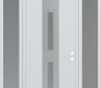 DIAMOND A6 60" X 96" BLACK/WHITE FROSTED GLASS PANEL STAINLESS STEEL RHI WITH 2 SIDELITES AND TRANSOM FROSTED GLASS