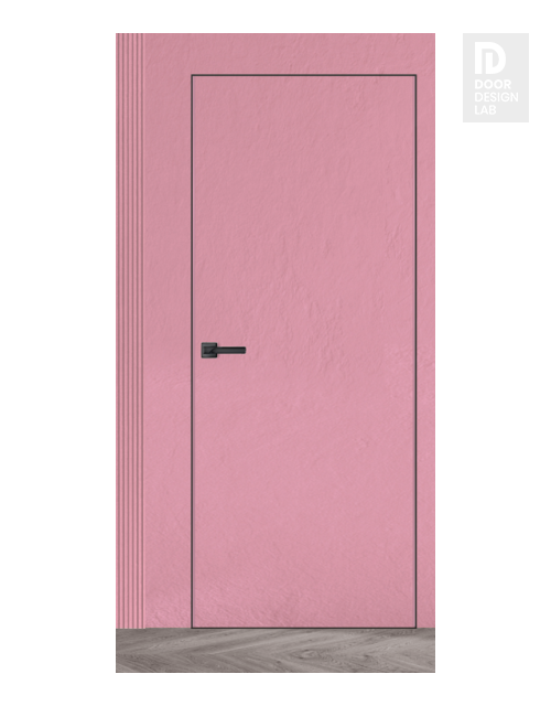 Primed Door Example For Plastering In Pink Frameless