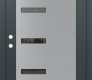 Modern Steel Front Door Diamond C8 36" x 80" anthracite/anthracite mirrored Glass Panel stainless steel RHI