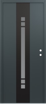 DIAMOND A4 36" X 80" ANTHRACITE/ANTHRACITE FROSTED GLASS PANEL BLACK LHI