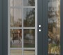 Modern Steel Front Door Diamond C16 52" x 80" anthracite/anthracite clear Glass Panel stainless steel LHI with Sidelite clear Glass