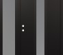 Modern Steel Front Door DIAMOND A11 52" X 80" BLACK/WHITE FROSTED GLASS PANEL BLACK RHI WITH SIDELITE FROSTED GLASS