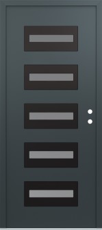 Diamond D4 36" x 80" anthracite/anthracite frosted Glass Panel black LHI