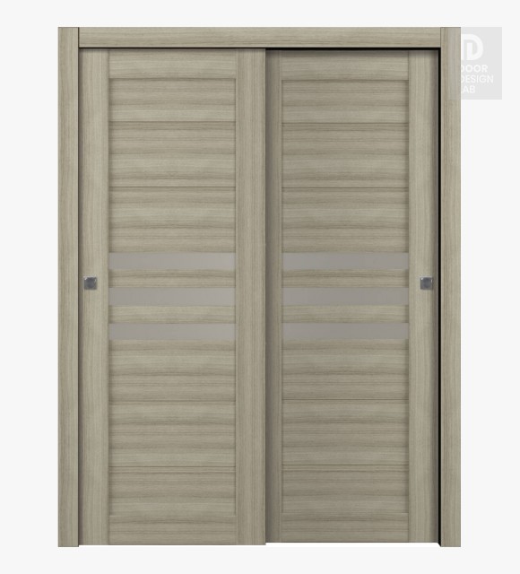 Dome Vetro Shambor Modern Interior Bypass Doors by Belldinni