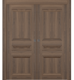 Oxford Duo 07 2R Pecan Nutwood Double pocket doors