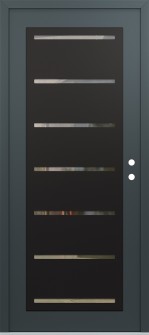 Diamond C11 36" x 80" anthracite/anthracite clear Glass Panel black LHI