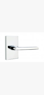 EMTEK HELIOS LEVER WITH MODERN RECTANGULAR ROSETTE PRIVACY LH POLISHED CHROME (US26) 5212