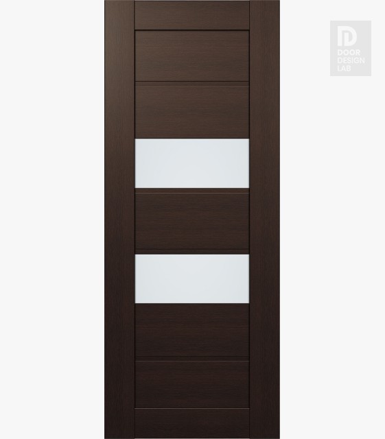 Modern Interior DOOR SLAB DESSA VETRO VERALINGA OAK 28" X 84" X 1 3/4" FROSTED GLASS