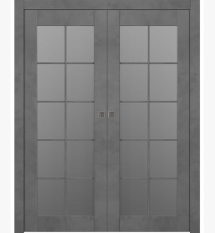 Avon 10 Lite Vetro Dark Urban Double pocket doors