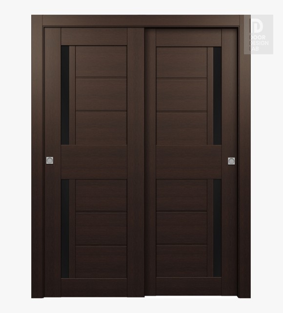 Esta Vetro Veralinga Oak Modern Interior Bypass Doors by Belldinni