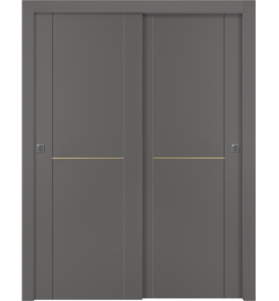 Avon 01 1H Gold Gray Matte Bypass doors