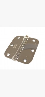 3 1/2" X 3 1/2" RESIDENTIAL DUTY HINGE WITH 5/8" RADIUS CORNERS 91033 US14 (POLISHED NICKEL)