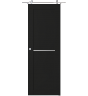 Avon 07 1H Black Matte Barn doors