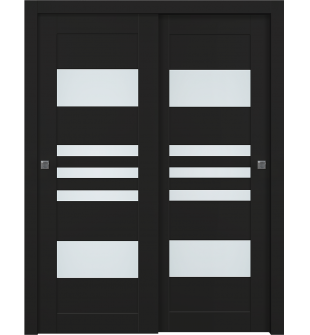 Leti Vetro Black Matte Bypass doors