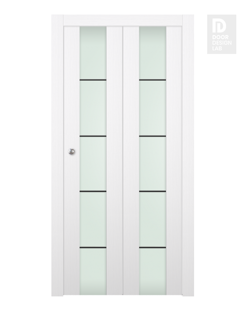 Palladio 202 4H Black Strips Vetro Bianco Noble Bi-folding doors