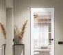 DOOR SLAB PALLADIO 5 LITE CLEAR VETRO BIANCO NOBLE 28" X 92 1/2" X 1 9/16" TEMPERED CLEAR GLASS
