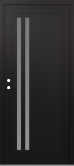 Diamond C6 36" x 80" black/white frosted Glass Panel black RHI