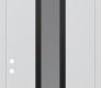 DIAMOND A11 36" X 96" BLACK/WHITE FROSTED GLASS PANEL BLACK LHI WITH TRANSOM FROSTED GLASS
