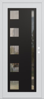 Diamond C3 36" x 80" white/white clear Glass Panel black LHI