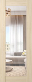 DOOR SLAB AVON 207 CLEAR VETRO LOIRE ASH 36" X 84" X 1 3/4" TEMPERED CLEAR GLASS