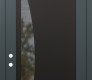 Modern Steel Front Door Diamond C13 36" x 96" anthracite/anthracite clear Glass Panel black RHI with Transom frosted Glass