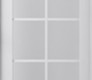 DOOR SLAB PALLADIO 10 LITE VETRO BIANCO NOBLE 18" X 80" X 1 9/16" TEMPERED FROSTED GLASS
