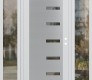 Modern Steel Front Door Diamond C8 60" x 80" white/white clear Glass Panel stainless steel LHI with 2 Sidelites clear Glass