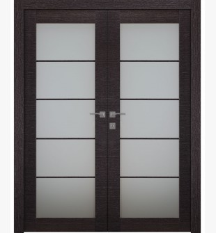 Avanti 5 Lite Vetro Black Apricot Double doors
