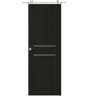 Avon 01 2Hn Black Matte Barn doors