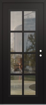 Diamond C16 36" x 80" black/black clear Glass Panel black LHI