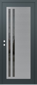 Diamond C6 36" x 80" anthracite/anthracite mirrored Glass Panel stainless steel RHI