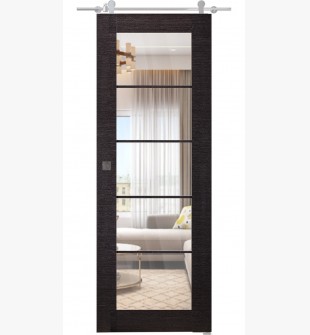 Avanti 5 Lite Clear Vetro Black Apricot Barn doors