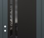 Modern Steel Front Door Diamond C6 36" x 96" anthracite/anthracite mirrored Glass Panel black RHI with Transom mirrored Glass