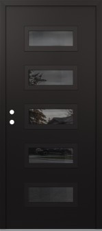 Diamond D1 36" x 80" black/black mirrored Glass Panel black RHI