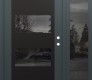 Modern Steel Front Door Diamond C2 52" x 80" anthracite/anthracite mirrored Glass Panel black LHI with Sidelite mirrored Glass