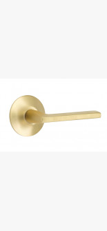 EMTEK HELIOS LEVER WITH MODERN ROSETTE DUMMY SATIN BRASS (US4) 5057