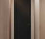 Shaker 1 Panel Black Matte Modern Interior Frameless Door by Belldinni